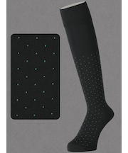 【Tabio MEN】連続シルケットピンドットロングホーズ(23.0～25.0cm)