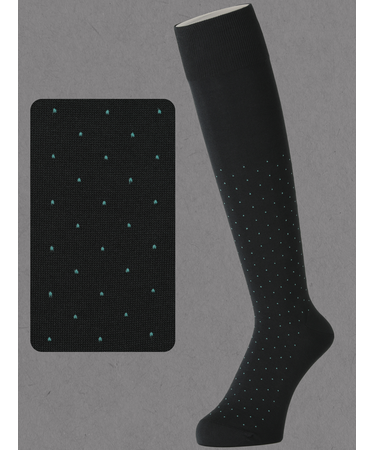 【Tabio MEN】連続シルケットピンドットロングホーズ(23.0～25.0cm)