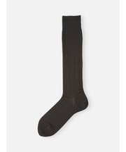 【Tabio MEN】連続シルケットチェックロングホーズ(27.0～29.0cm)