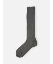 【Tabio MEN】連続シルケットチェックロングホーズ(23.0～25.0cm)