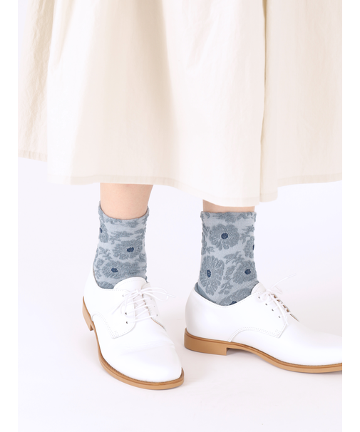 お花フロートショートソックス