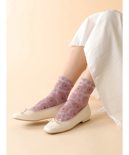 お花フロートショートソックス