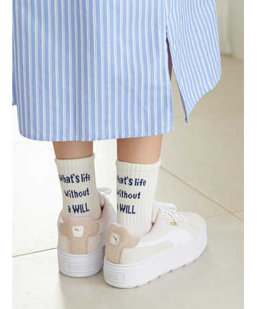 メッセージロゴショートソックス