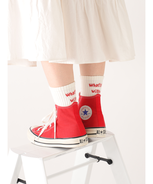 メッセージロゴショートソックス