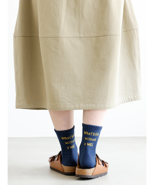 メッセージロゴショートソックス