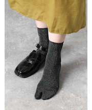 ラメ足袋ショートソックス