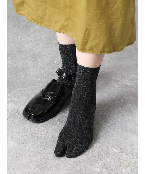 ラメ足袋ショートソックス