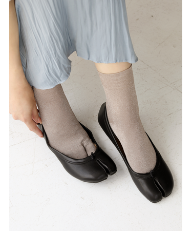 ラメ足袋ショートソックス