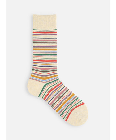 【Tabio MEN】カラフルマルチボーダーソックス