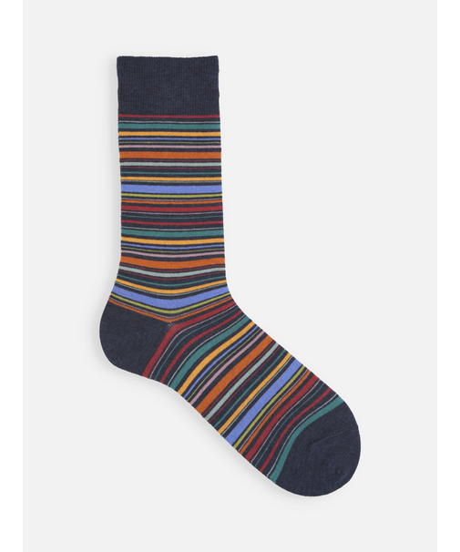【Tabio MEN】カラフルマルチボーダーソックス