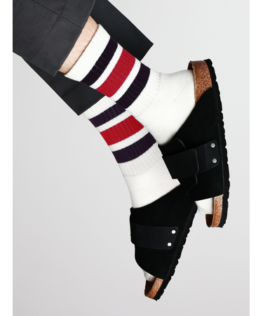 【Tabio MEN】アメリブクッションパイルラインクルー丈ソックス