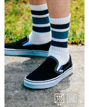 【Tabio MEN】アメリブクッションパイルラインクルー丈ソックス