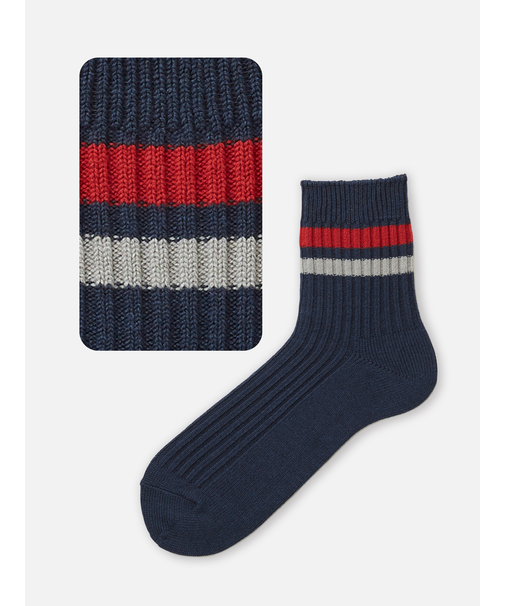 【Tabio MEN】綿混2本ラインショートソックス(27.0～29.0cm)