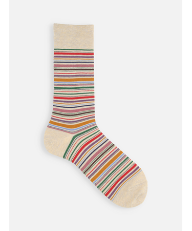 【Tabio MEN】カラフルマルチボーダーソックス(27.0～29.0cm)