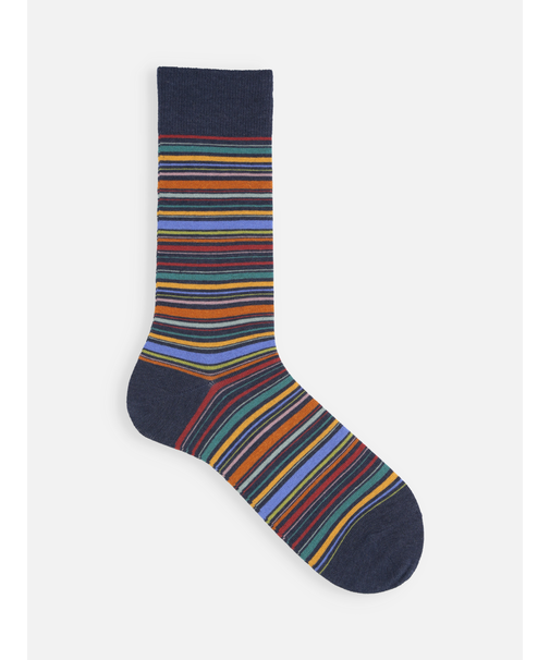 【Tabio MEN】カラフルマルチボーダーソックス(27.0～29.0cm)