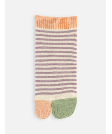 足袋ボーダーショートソックス