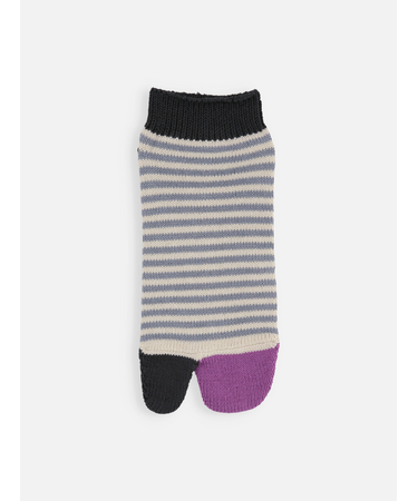 足袋ボーダーショートソックス