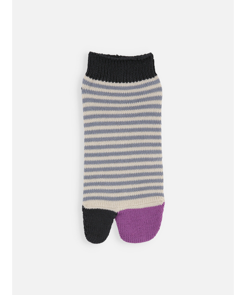 足袋ボーダーショートソックス