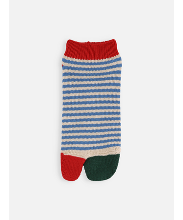 足袋ボーダーショートソックス