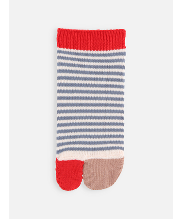 足袋ボーダーショートソックス