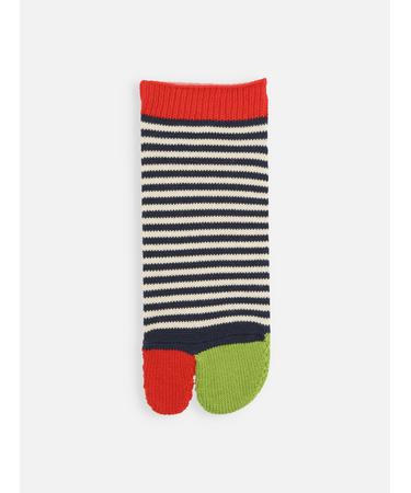 足袋ボーダーショートソックス