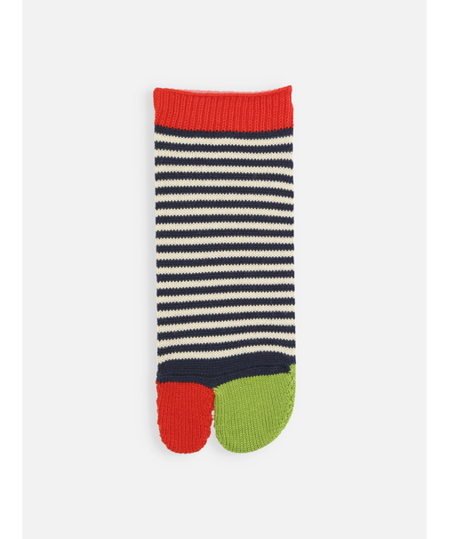 足袋ボーダーショートソックス