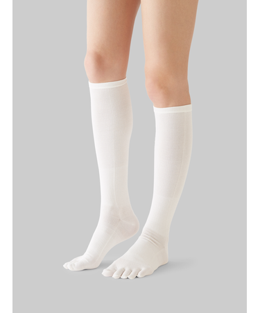 【美脚Labo】綿五本指着圧ハイソックス