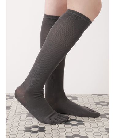 【美脚Labo】綿五本指着圧ハイソックス