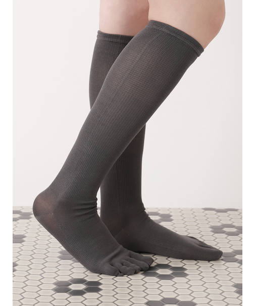 【美脚Labo】綿五本指着圧ハイソックス