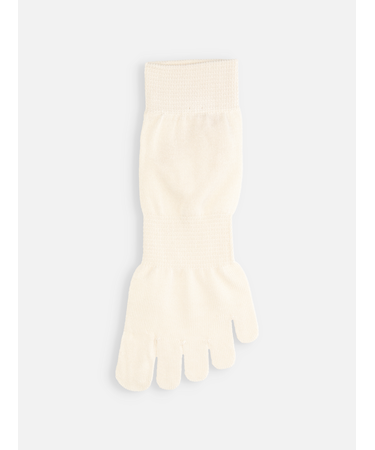 【綿100%】ゴム長五本指ショートソックス(23～24cm)