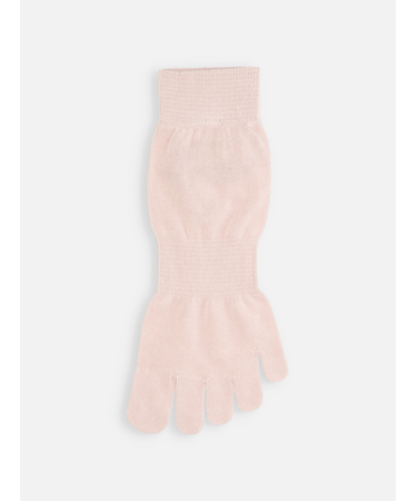 【綿100%】ゴム長五本指ショートソックス(23～24cm)