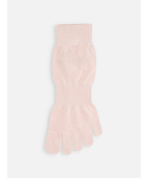 【綿100%】ゴム長五本指ショートソックス(23～24cm)