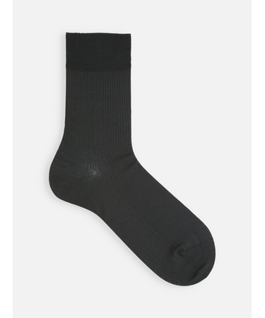 【Tabio MEN】綿履き口ゆったり3×1リブショートソックス(27.0～29.0cm)