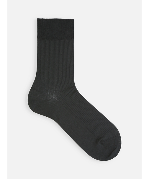 【Tabio MEN】綿履き口ゆったり3×1リブショートソックス(27.0～29.0cm)