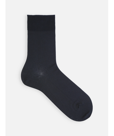 【Tabio MEN】綿履き口ゆったり3×1リブショートソックス(27.0～29.0cm)