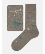 【Tabio MEN】恐竜柄レギュラーソックス(27.0~29.0cm)