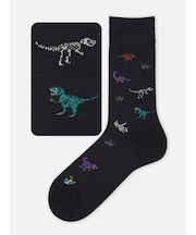 【Tabio MEN】恐竜柄レギュラーソックス(27.0～29.0cm)