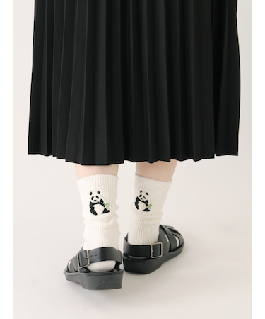 ワッペン風刺繍ソックス