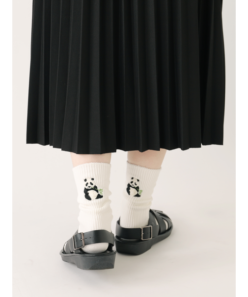 ワッペン風刺繍ソックス
