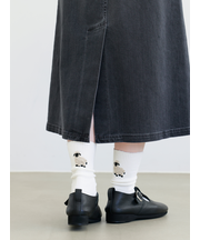 ワッペン風刺繍ソックス