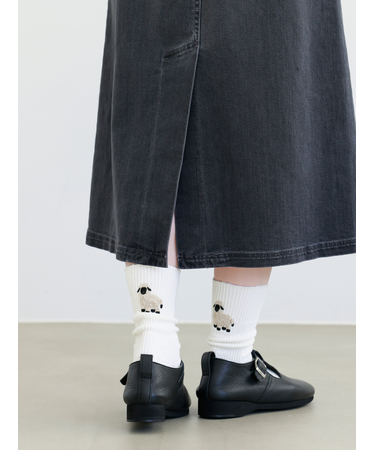 ワッペン風刺繍ソックス