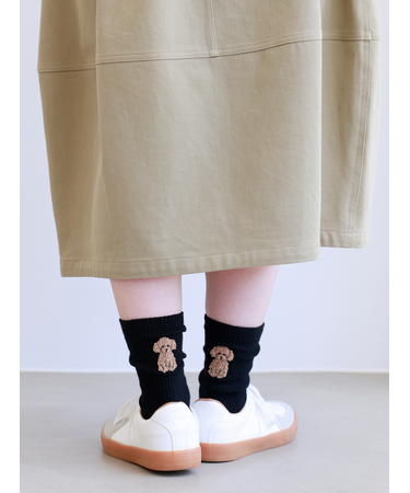 ワッペン風刺繍ソックス