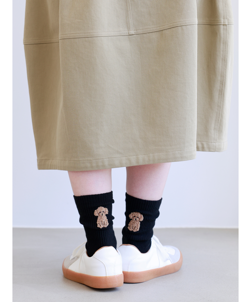 ワッペン風刺繍ソックス