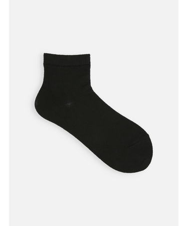 毛混無地ベタショートソックス