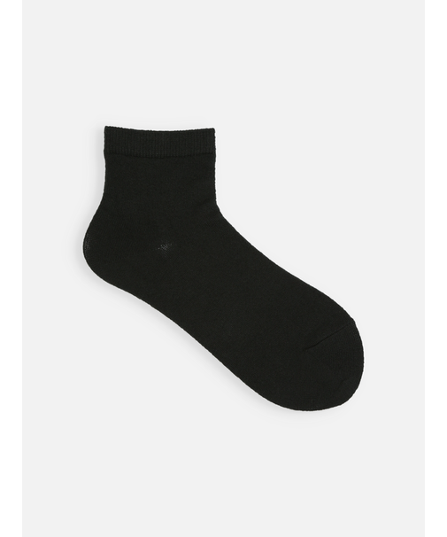 毛混無地ベタショートソックス