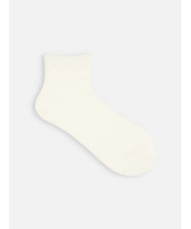 毛混無地ベタショートソックス