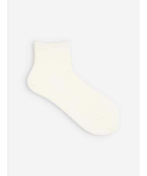 毛混無地ベタショートソックス