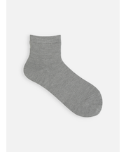 毛混無地ベタショートソックス