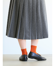 毛混無地ベタショートソックス
