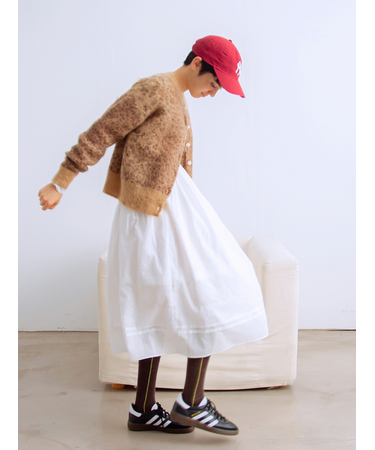 毛混ラメラインハイソックス